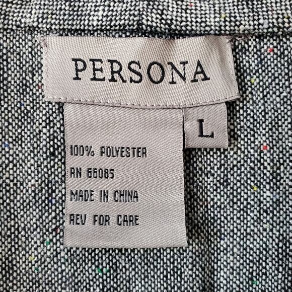 Women Persona Mixed Media Jacket L Artsy Lagenlook Neutral Modern NEW - Picture 5 of 10